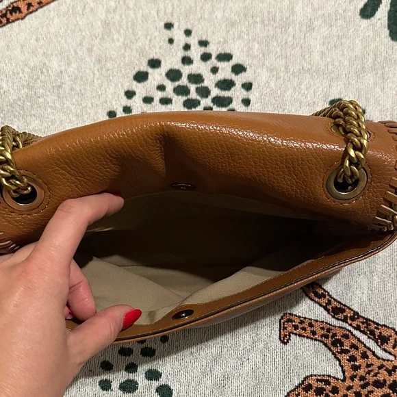 Rebecca Minkoff  Edie flap with woven shoulder chain adjustable cross body bag - Picture 7 of 10